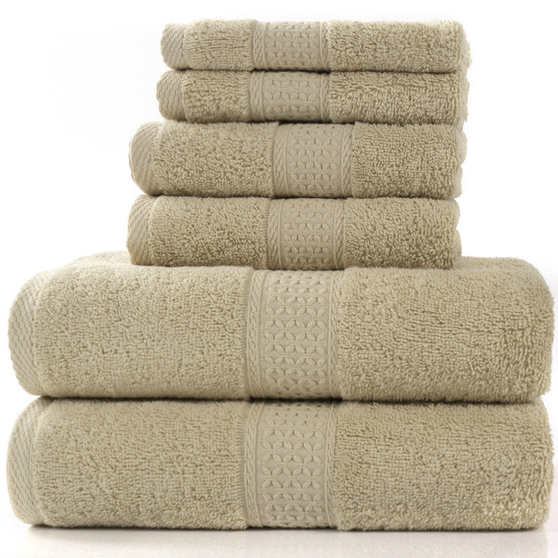 Cotton absorbent towel set of 3 pieces and 6 pieces