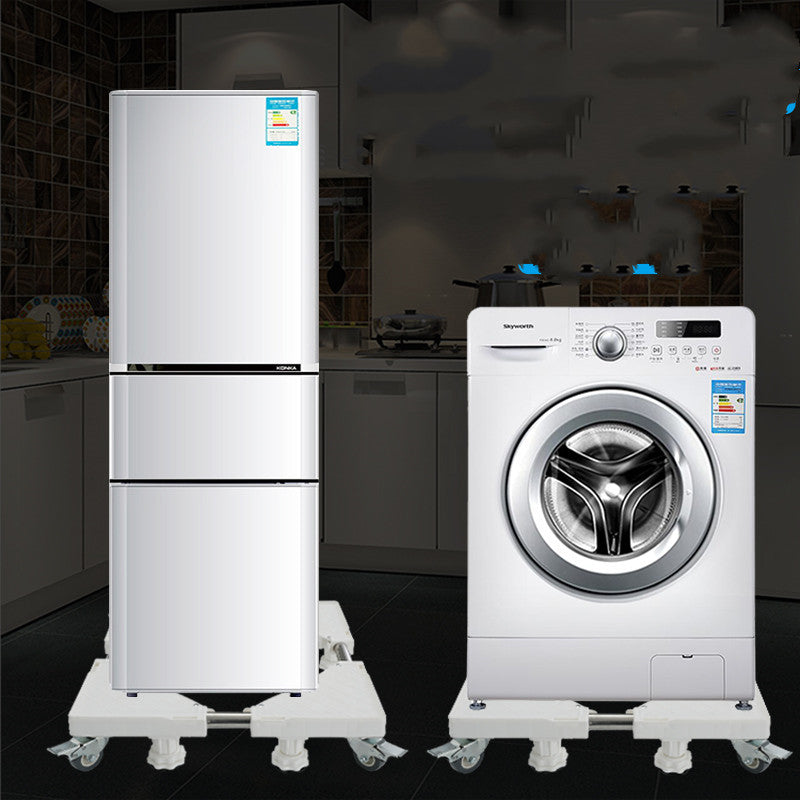 4 Feet Movable Base Stand Washing Machine Refrigerator Fridge Floor Stand Holder Multi-functional Storage Shelf