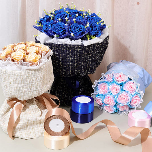 Diy Material Rose Bouquet Gift Wrapping Ribbon